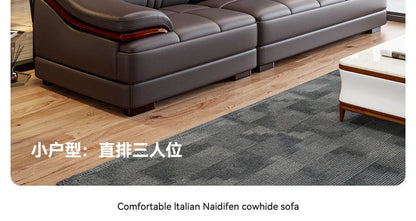 Nordic Genuine Leather Sofas Luxury Armchairs Cinema Comfortable Sofas Living Room Design Fauteuils Salon Home Furniture