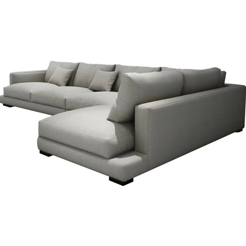 -For Extra Large Black Wide Corner Sofa Fabric Corner Couch 7 Seater Living Room Sofas Floor Couch&