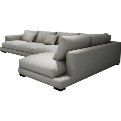 -For Extra Large Black Wide Corner Sofa Fabric Corner Couch 7 Seater Living Room Sofas Floor Couch&