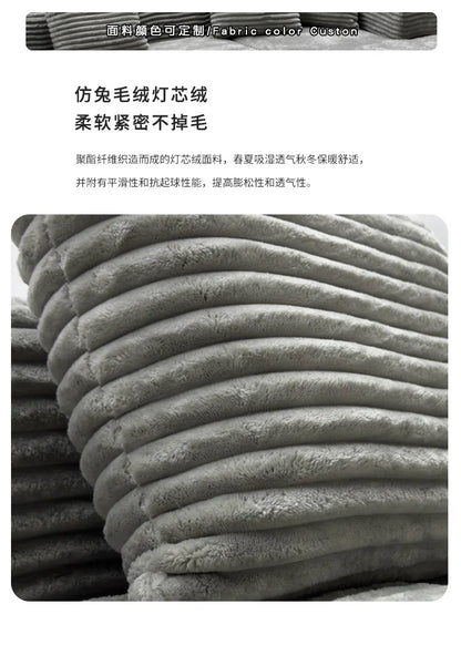 Cashmere corner compression fabric L-shaped block small apartment combination lazy right angle compression sofa