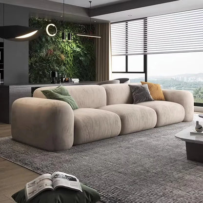 custom.Nordic Luxury 3-Seater Sectional Sofa Couch Set L-Shape Living Room Furniture Convertible Fabric Model Velvet Flo