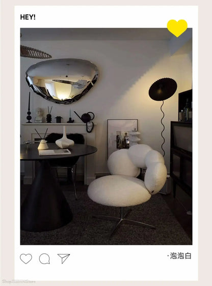 Design creative leisure chair Modern study leisure sofa chair Bedroom lift rotating dressing and makeup chair