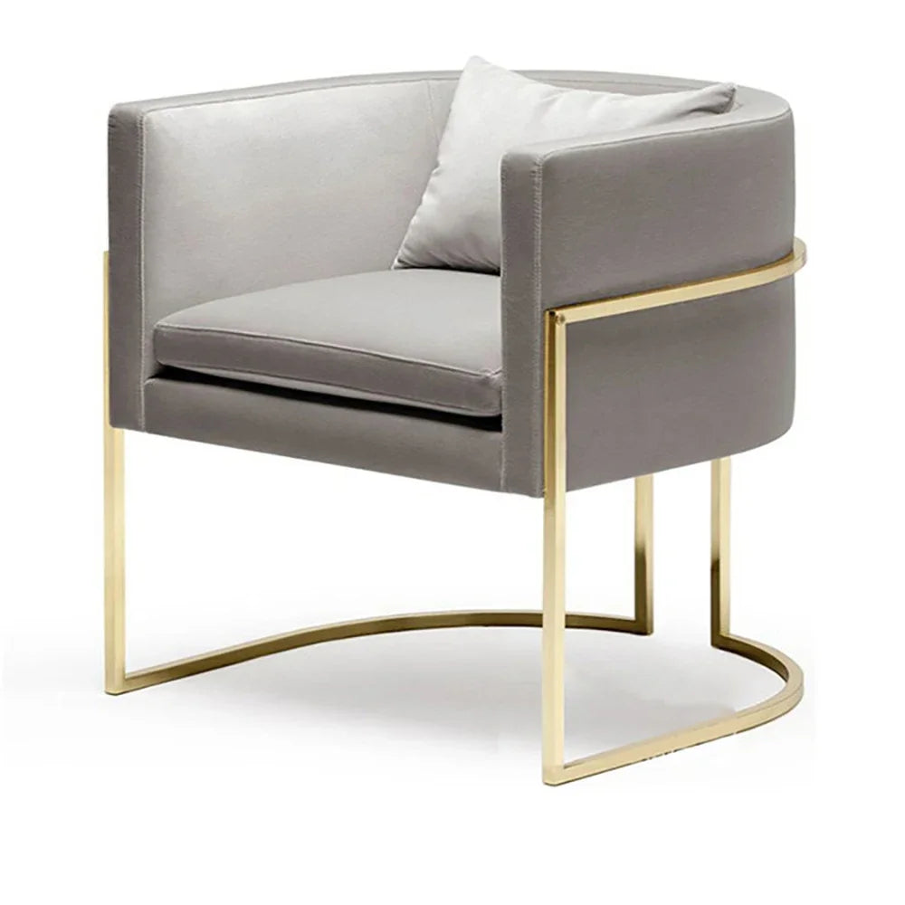 Fauteuil simple moderne pour salon, ensemble de meubles de salon, fauteuil de luxe en velours pour salon