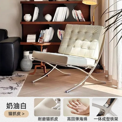 Barcelona single sofa chair living room bedroom designer lazy lounge chair network red small sofa chairs