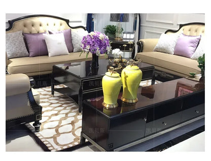 AR Light Luxury Post-modern Stainless Steel Rectangular Square Coffee Table Living Room TV Cabinet Combination Marble Furniture