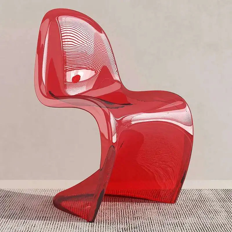 Nordic Plastic Dining Chairs Transparent Lazy Designer Ergonomic Dining Chairs Accent Desk Minimalist Muebles Acrylic Furniture