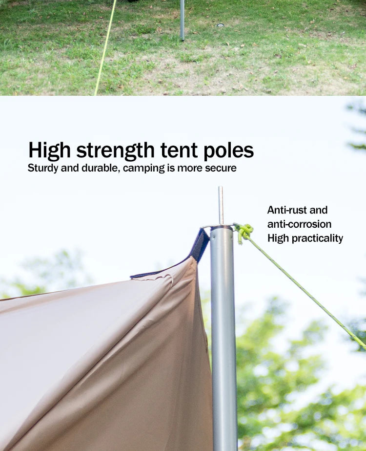 210D Outdoor 6-10p family camping anti-mosquito large canopy Portable folding tent sun protection waterproof beach park pergola