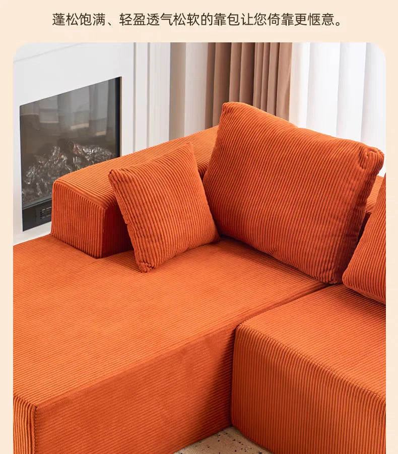 living room office Armchair Convertible sofa L-shape lounge compressed sofa seats lazy home modern Relaxing luxury furniture