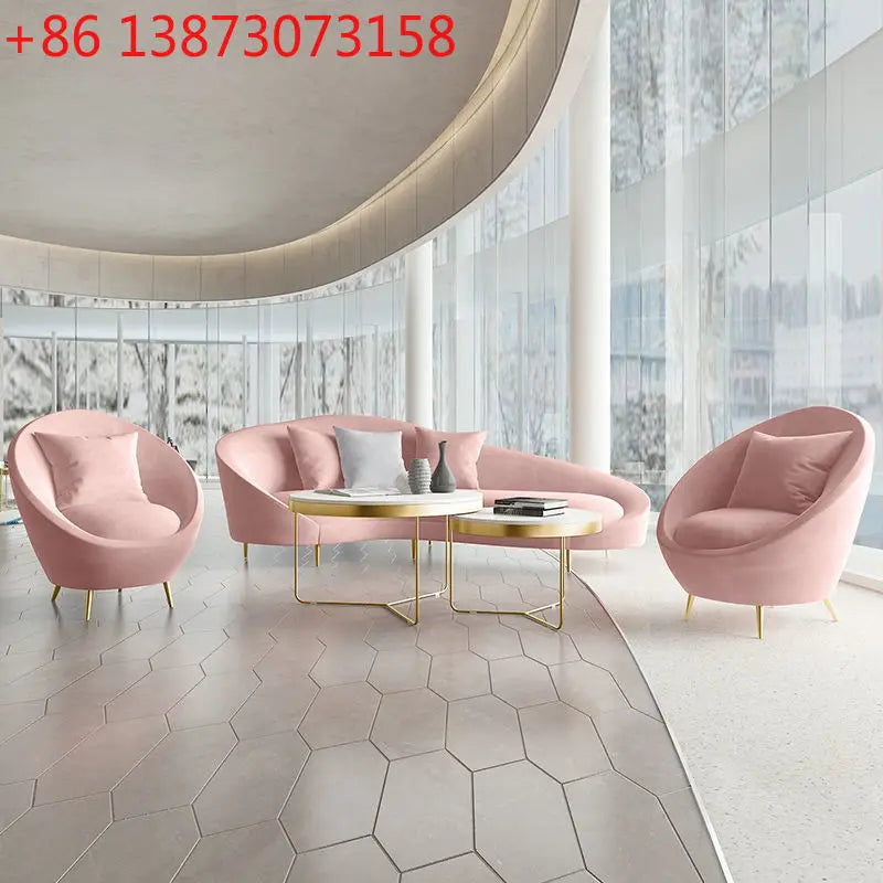 Nordic creative sofa beauty salon reception lounge area casual simple special-shaped small sofa combination set