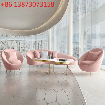 Nordic creative sofa beauty salon reception lounge area casual simple special-shaped small sofa combination set