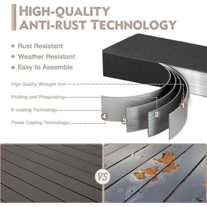 Patio Swivel Chair Set of 2, Heavy Duty Outdoor Dining Chairs with Thickened Cushions, Metal Patio Chairs Gentle Rocker