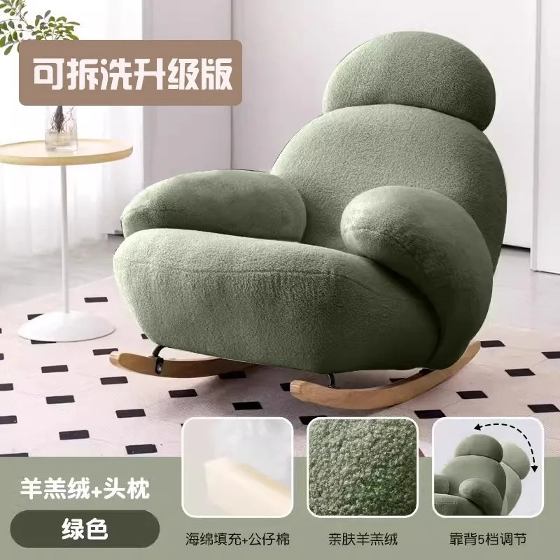 elegant creativity armchair Luxury Design modern comfortable Adult rocking chair balcony fashion mecedora adulto home furniture