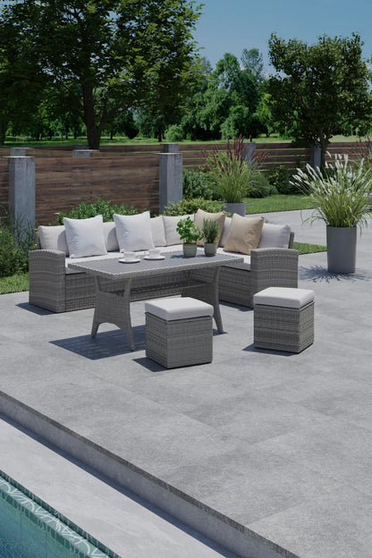 Modern Outdoor Furniture Set Terrace Backyard Sofas Living Room Hotel Bedroom Park Courtyard Hall Apartment Durable PE