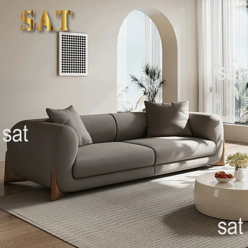 ^Or Nordic Wabi-Sabi Minimalist Living Room Matte Fabric Sofa Multi-Person Free Combination Hotel Lobby Villa Sectional Sofa&*