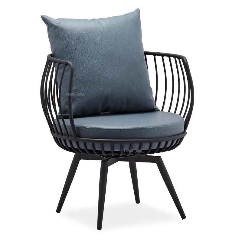 Living Room Furniture Bedroom Light Luxury Minimalist Single Sofa Chair Lounge Chair Nordic Wrought Iron Living Room Chairs