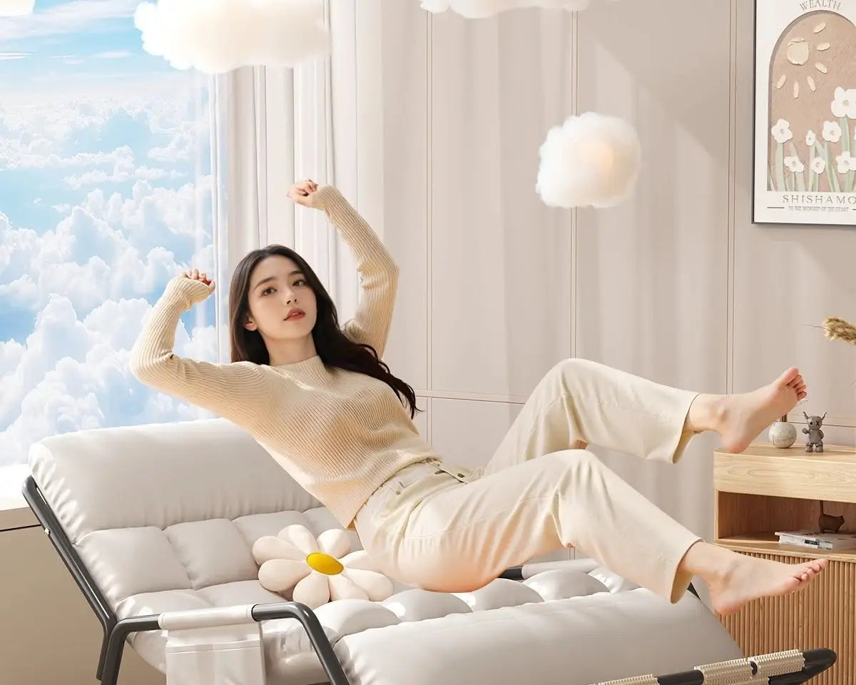 Recliner Rocking Chair Sitting and Sleeping Dual-purpose Double Lunch Break Chair Balcony Home Leisure Lazy Sofa Chair Ergonomic