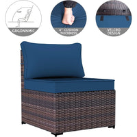 PatioLix Furniture Sets Outdoor Conversation Sofa 6 Piece Set, All-Weather High Back