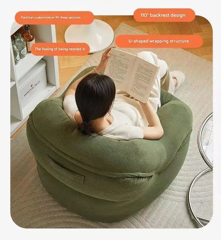 Single Person Sofa Chair EPS Particle Leisure Recliner Small Apartment Living Room Bedroom Trendy Furniture