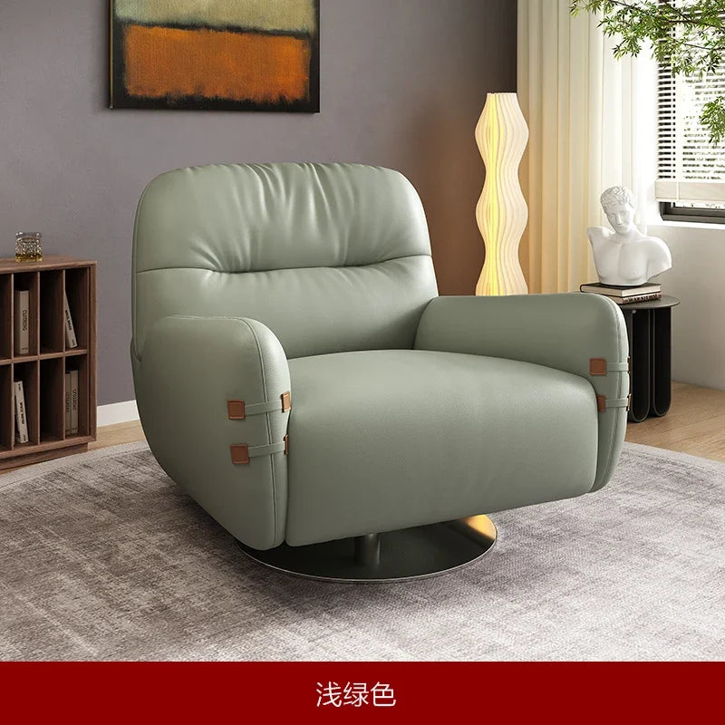 HXL modern light luxury leather sofa chair single simple living room small apartment bedroom leisure chair