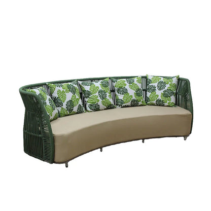 Hot-selling designer waterproof rattan outdoor sofa courtyard villa balcony leisure rope weaving combination single double