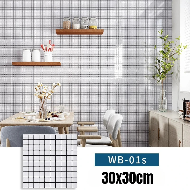 Self-adhesive Metal Mosaic Tiles Aluminum Composite Backsplash Gold Windmill Mosaic Glass Self-adhesive Kitchen Wall Decoration.