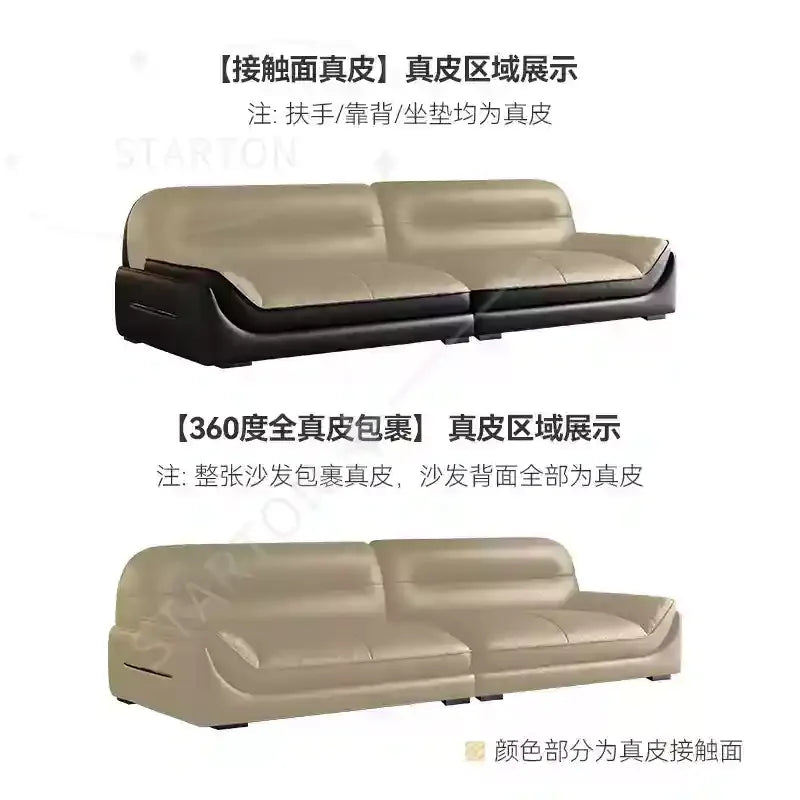 Leather Lounge Sofa, Luxury Italian Nordic Design, Lazy Couch Recliner, Mini Three Seater Divani Da Soggiorno Furniture