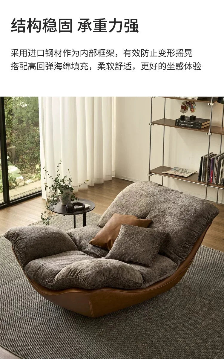 Italian minimalist living room couple double sofa recliner advanced reclining sleeping lazy sofa down