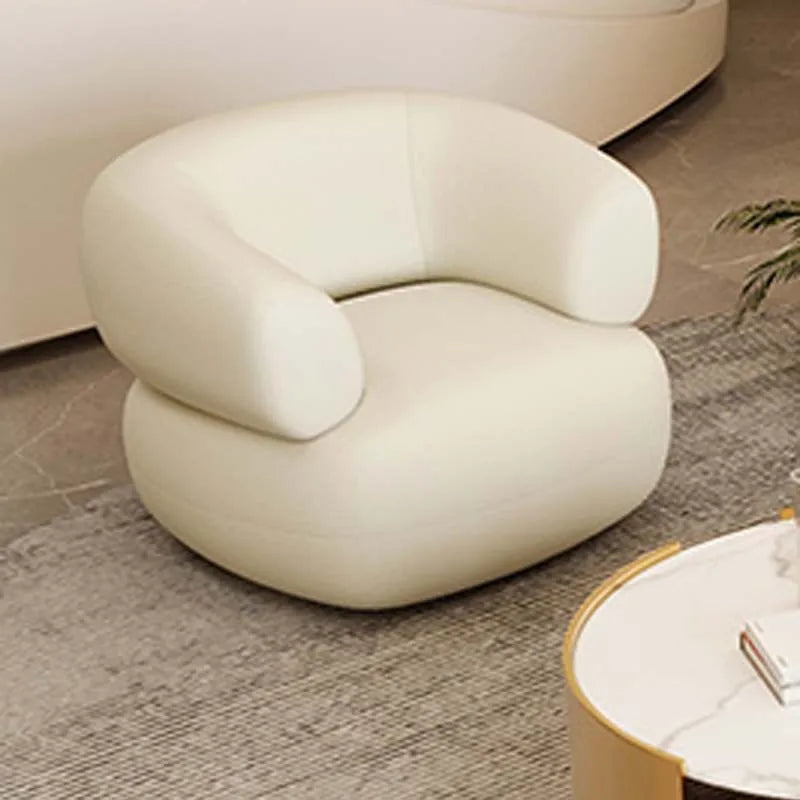 Canapé incurvé de forme spéciale crème vent, célébrité d'internet, magasin de vêtements irrégulier pour femmes, salon de beauté, zone de repos, canapé de réception