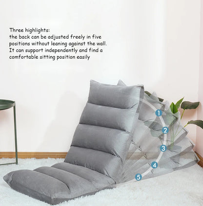 Hot Sale Adjustable Lazy Lounger Sofa Tatami Foldable Lounge Chair Floor Balcony Bay Window Leisure Long Sofa Bed Back Chair