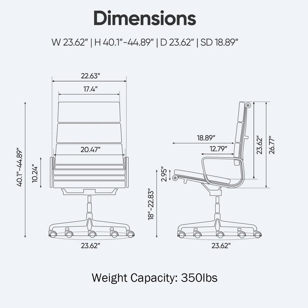 Classic Office Chair Genuine Leather Executive Desk with Lumbar Support Ergonomic Computer Chair with Aluminum Arms Office Room