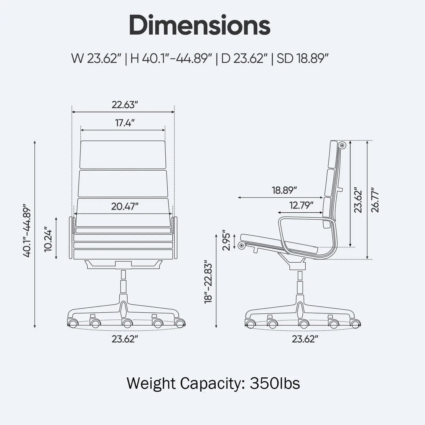 Classic Office Chair Genuine Leather Executive Desk with Lumbar Support Ergonomic Computer Chair with Aluminum Arms Office Room