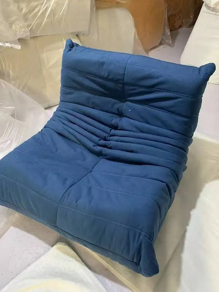 Lazy sofa, togo caterpillar sofa, light luxury, simple Internet celebrity creative chair, suede freehand space recliner