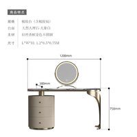 light luxury French luxury stone dresser chest cabinet integrated solid wood modern bedroom high-end makeup table