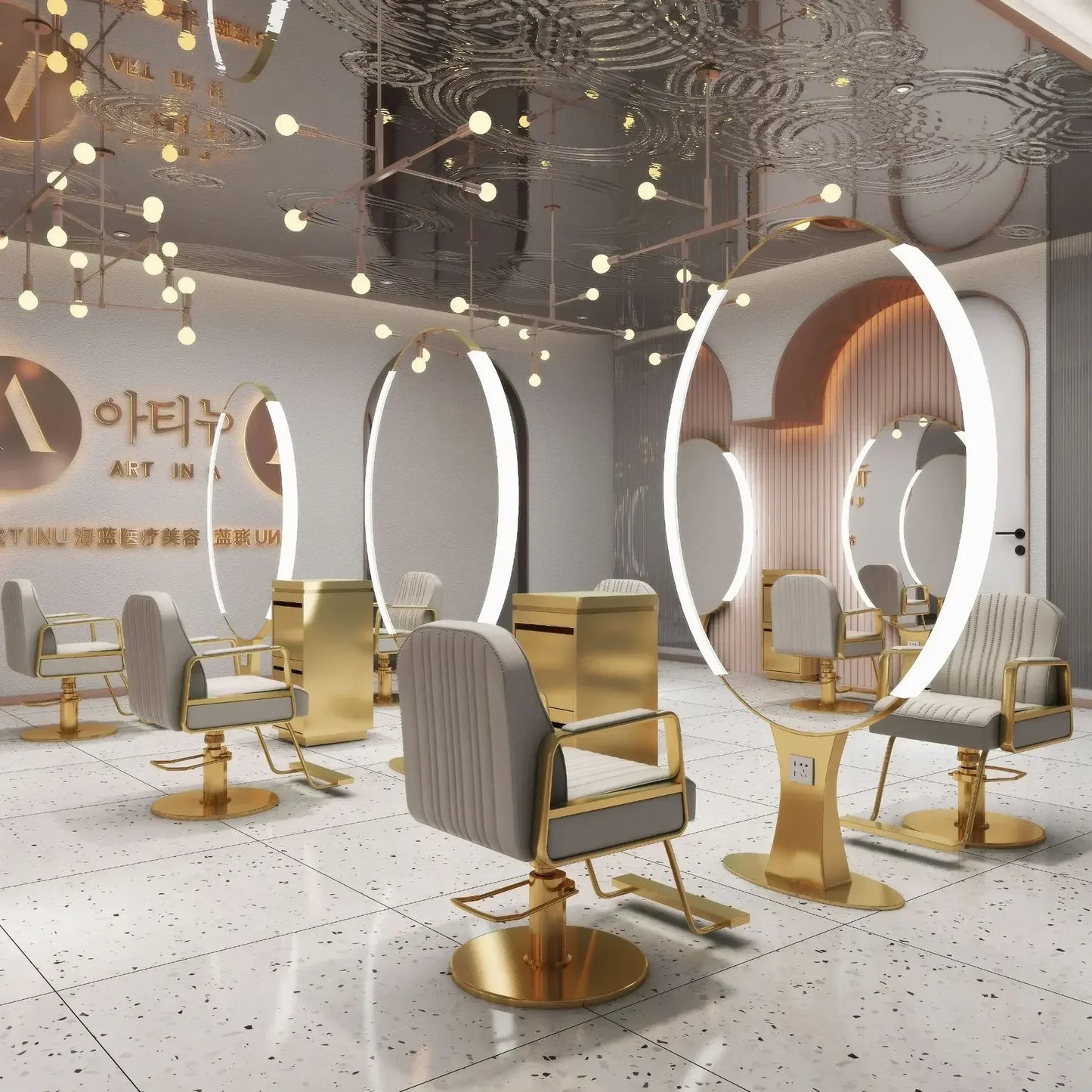 Shampoo Barber Chair Simplicity Wheels Swivel Salon Chair Hair Stylist Facial Sillas Cosmetic Aesthetic Salon Furniture