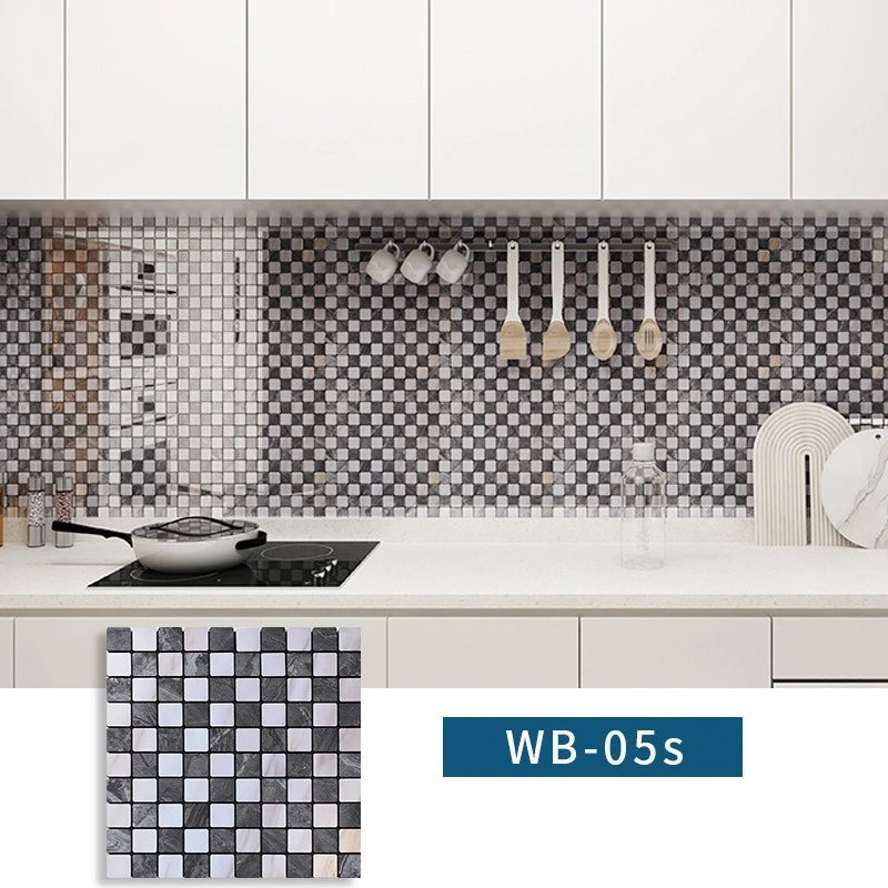 Self-adhesive Metal Mosaic Tiles Aluminum Composite Backsplash Gold Windmill Mosaic Glass Self-adhesive Kitchen Wall Decoration.