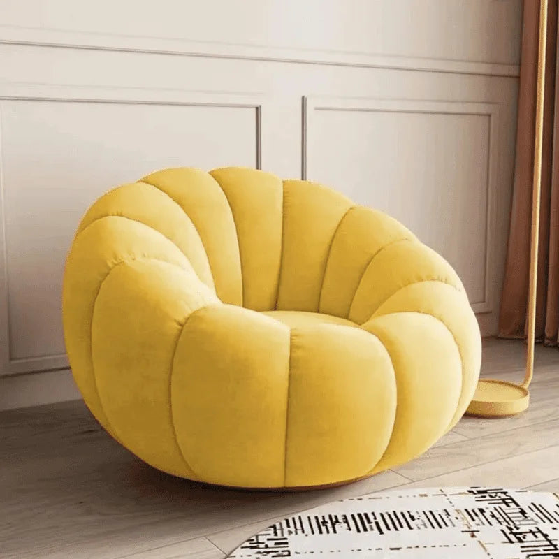 JC Lazy Pumpkin Sofa Sleepable and Reclining Lounge Chair Living Room Small Apartment Swivel Sofa Chair