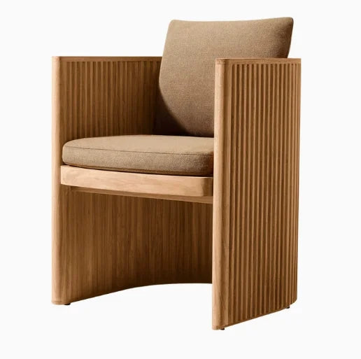 nvModern Simple Courtyard Villa Garden Outdoor Waterproof Sunscreen Anticorrosive Durable Teak Sofa Outdoor Furniture&