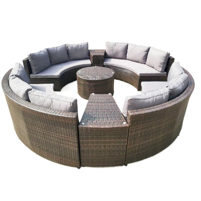Outdoor rattan furniture high quality round garden sofa terrace balcony leisure