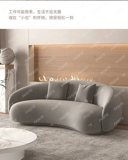 Italian Banana Sofa Minimalist Shaped Sofa Living Room Simple Modern Arc Cashew Sofa-high qualit