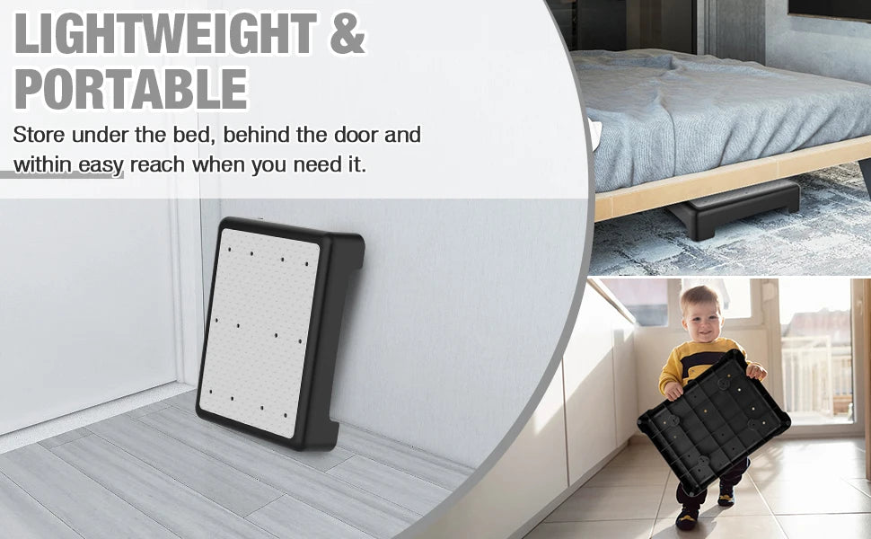 Non-Slip Step Platform Indoor and Outdoor, Portable Step Riser for Adults & Seniors, Safety Step for Car, Bedside, Shower