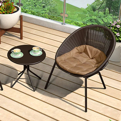 Outdoor Rattan Chair Garden Furniture Set Household Outdoor Balcony Leisure Table and Chair Three-piece Set Mini Coffee Table