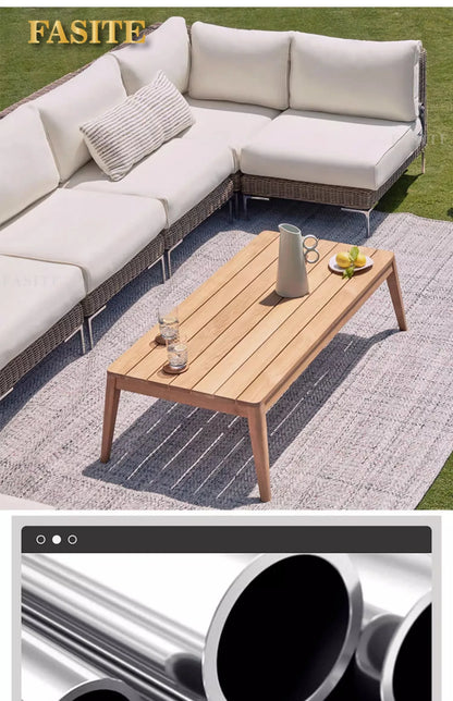 Outdoor rattan sofa outdoor rattan garden homestay sofa furniture