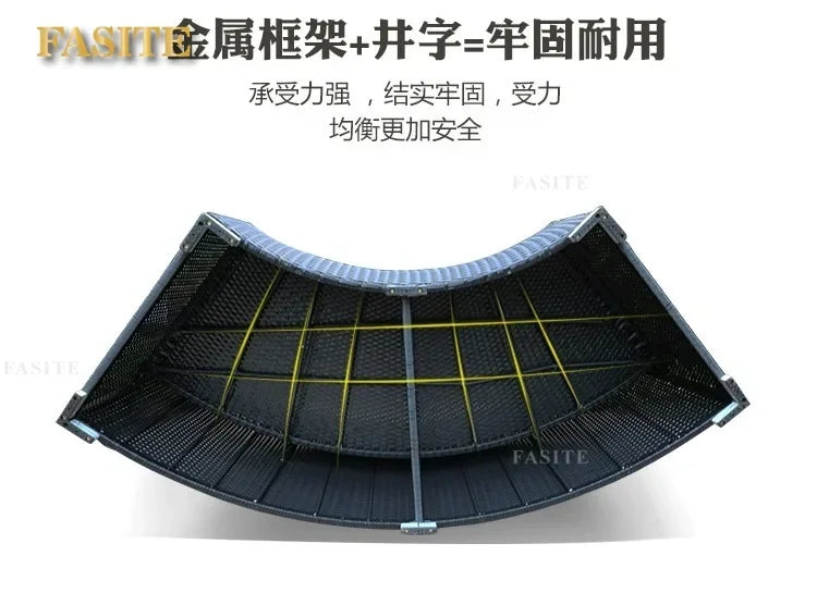 Outdoor round rattan sofa combination garden courtyard