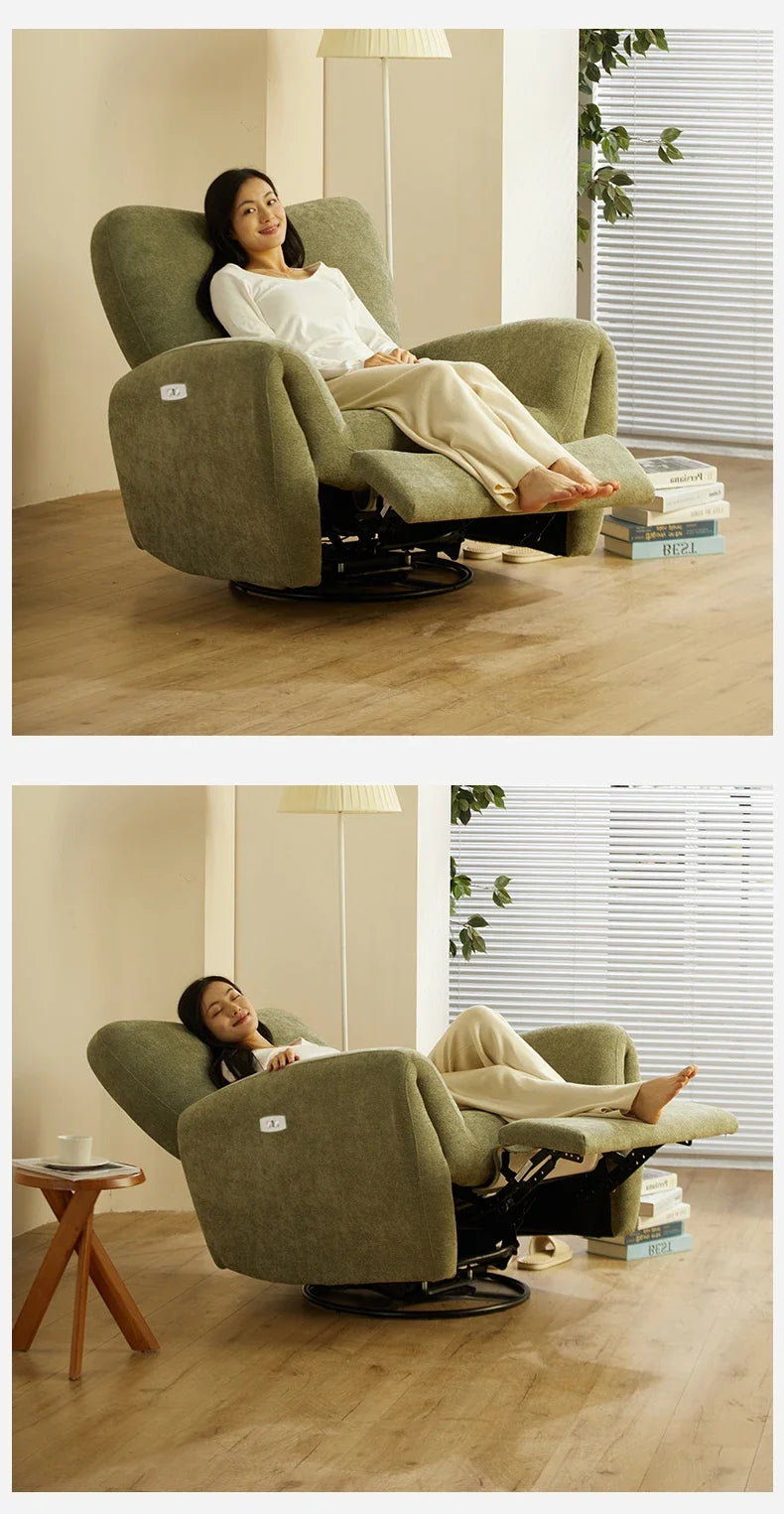 *lazy sofa Space reclining rocking chair Living room reclining and sleeping chenille leisure chair