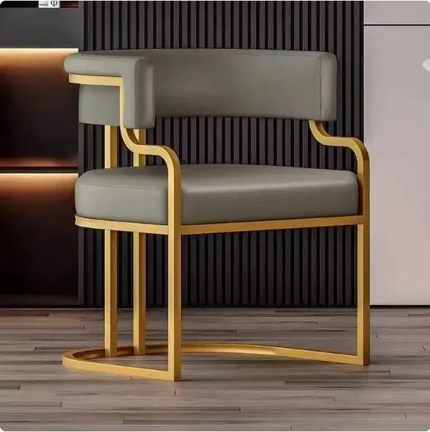Luxury Dining Chairs Hotel Sales Office Receives Mahjong Sofa Chairs To Discuss Makeup Chairs in Nail Shops Velvet Bar Stool Hig