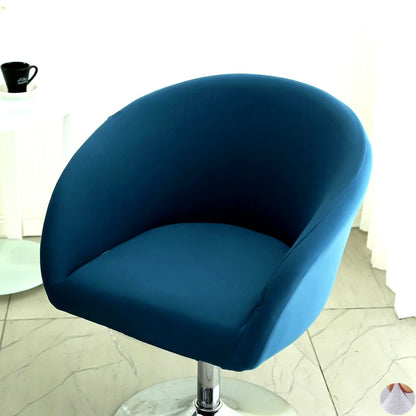 Universal Curved Chair Cover Short Back Printed Arc Armchair Covers Dining Chair Covers Home Spandex Elastic Dustproof Cover