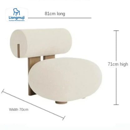 Nordic Backrest Chair Modern Solid Wood Luxury Single Sofa Balcony Tatami Lounge Chair Cloth Chair Living Room Furniture chaises