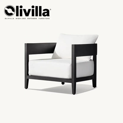 Modern Aluminum Alloy Lounge Sofa for Guesthouse Courtyard Villa Hotel Sunroom Open-air Furniture Set Garden Outdoor Sofa Couch