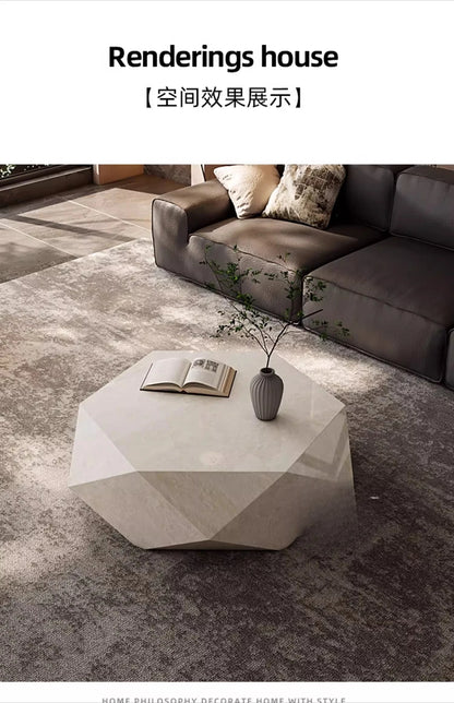 Coffee table small apartment rock slab designer atmospheric Italian living room high-end creative coffee table