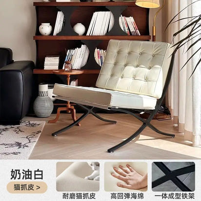 Barcelona single sofa chair living room bedroom designer lazy lounge chair network red small sofa chairs